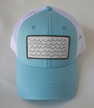 Waves Light Blue Trucker Hat