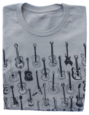 Guitars Pattern Heather Stone T Shirt - New Fashion Short Sleeves Top