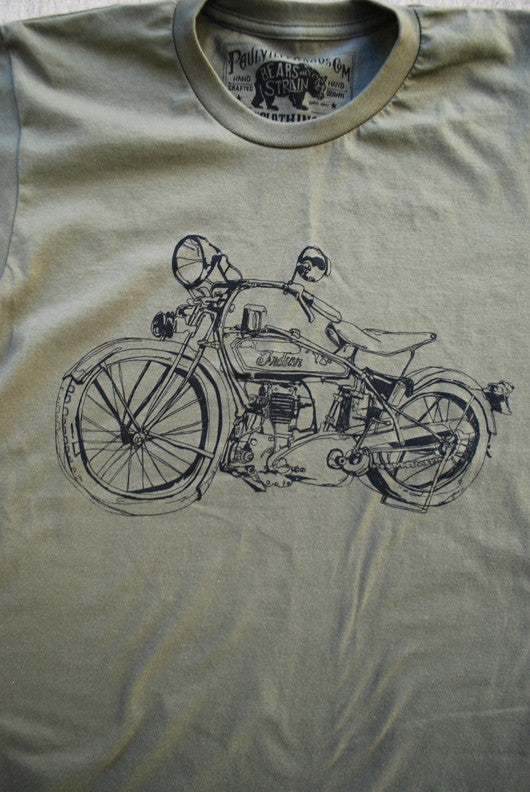 1929 Indian Motorcycle Army - Summer Short Sleeves Top - O Neck Tee