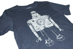 Mr Roboto Heather Navy T Shirt - New Summer Short Sleeves Top 2019