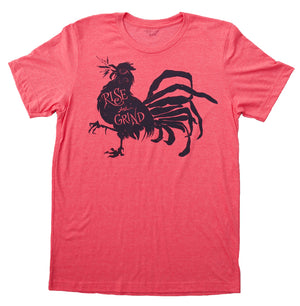 Rise and Grind Heather Red T Shirt - Men's Short Sleeves Top 2019