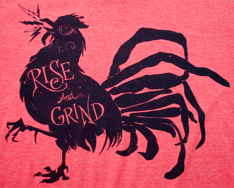 Rise and Grind Heather Red T Shirt - Men's Short Sleeves Top 2019