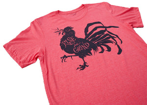 Rise and Grind Heather Red T Shirt - Men's Short Sleeves Top 2019
