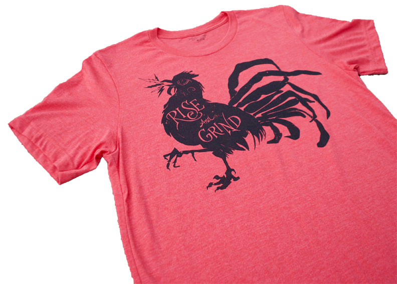 Rise and Grind Heather Red T Shirt - Men's Short Sleeves Top 2019