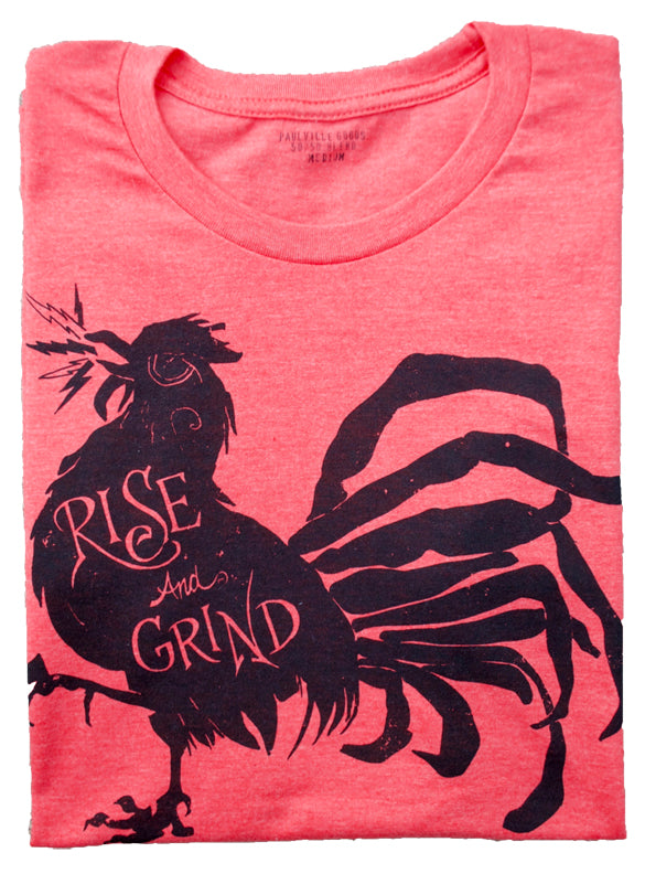 Rise and Grind Heather Red T Shirt - Men's Short Sleeves Top 2019