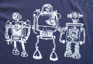 Robot Horizon Heather Black T Shirt - Summer Short Sleeves Top Fashion