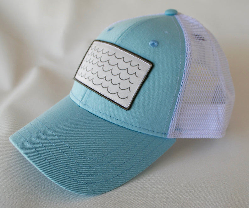 Waves Light Blue Trucker Hat